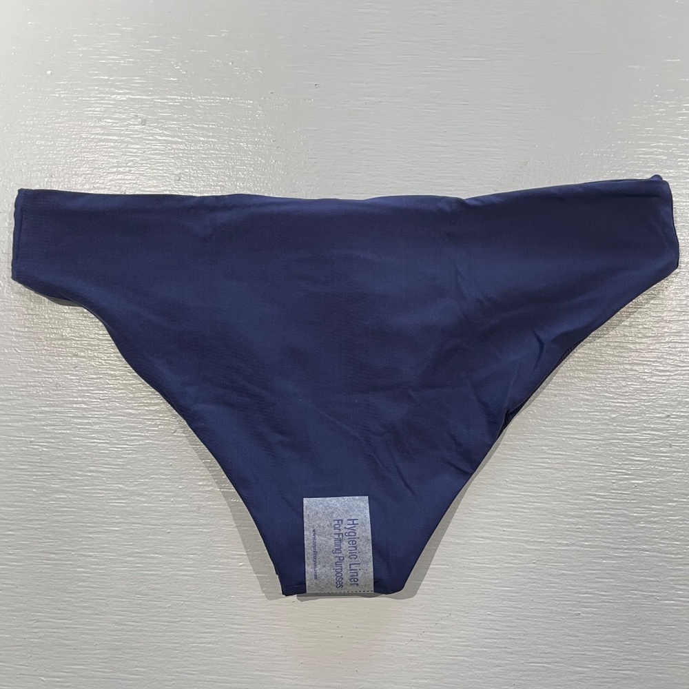 New Tavik Reversible Ribbed Full Coverage Bikini Bottom Dark Blue Size Large - Picture 7 of 10